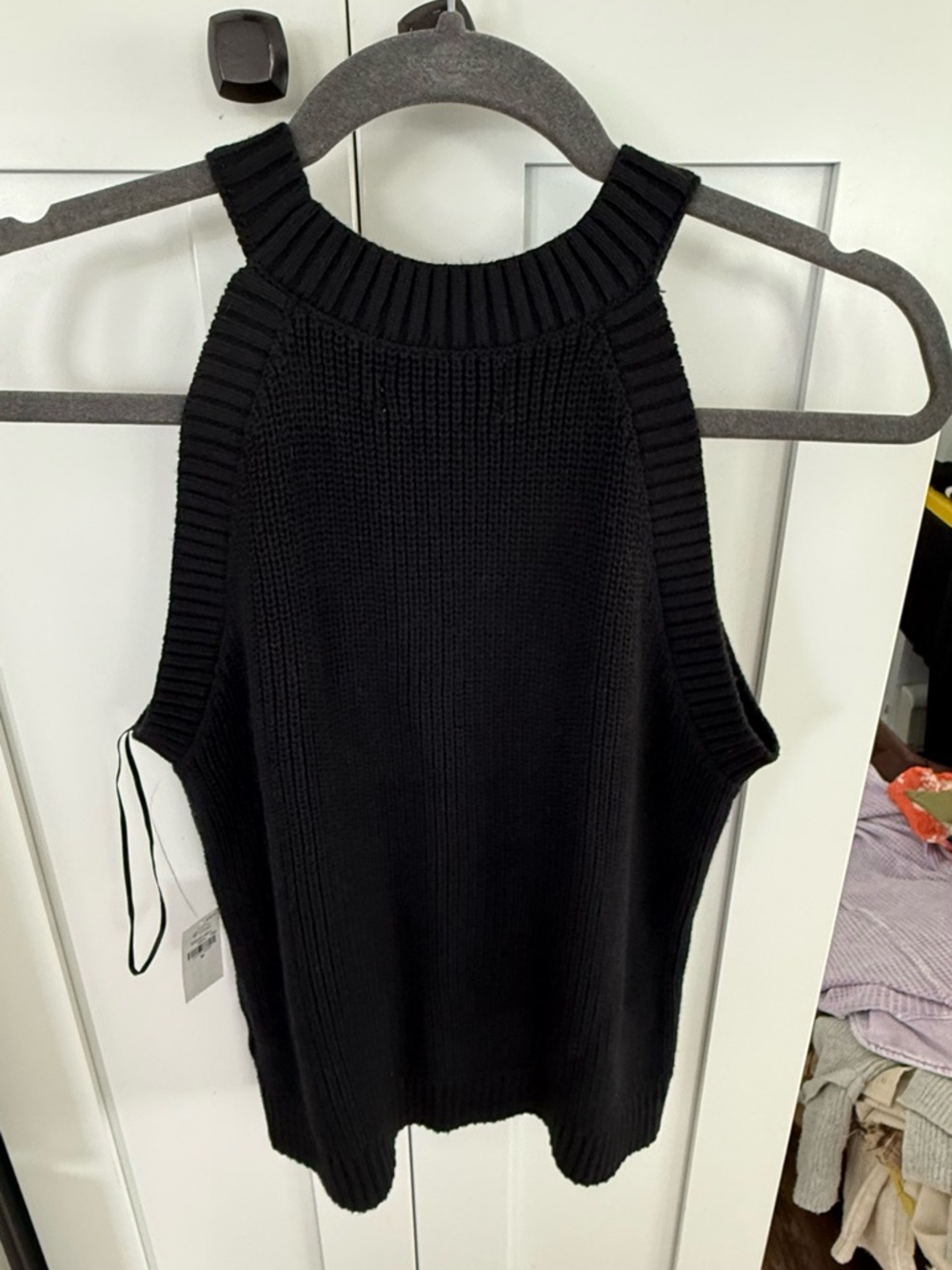 Old Navy Black Ribbed Halter Tank